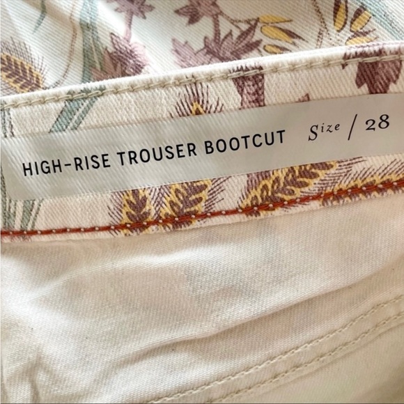 Anthro | Pilcro High-Rise Trouser Bootcut in Rose Floral, Sz 28 ♥ NWT - Picture 7 of 9